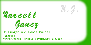 marcell gancz business card